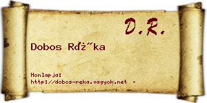 Dobos Réka névjegykártya