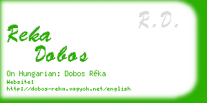 reka dobos business card